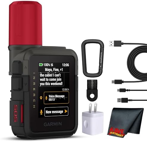 Sports & Handheld GPS - Garmin inReach Mini 3 Plus Satellite Communicator with Color Touchscreen, Two-Way Text Voice and Photo Messaging, Interactive SOS, LiveTrack Location Sharing and Up to 350 Hours Battery Life