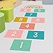 Adesivo per Pavimenti A Reticolo, Giochi Puzzle Colorati Numero Hopscotch Impronta Decorazione Creativa Decalcomanie Stanza Divertente Numero da 1 A 9 Campana per Bambini Camera Letto Aula Materna
