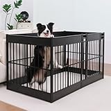 RYPetmia Dog Playpen, 31.5" Height Dog Pen Indoor, Heavy Duty, Safe and Sturdy, Furniture Style Puppy playpen