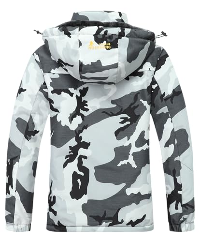 Image of MOERDENG Women's Waterproof Ski Jacket Warm Winter Snow Coat Mountain Windbreaker Hooded Raincoat Jacket