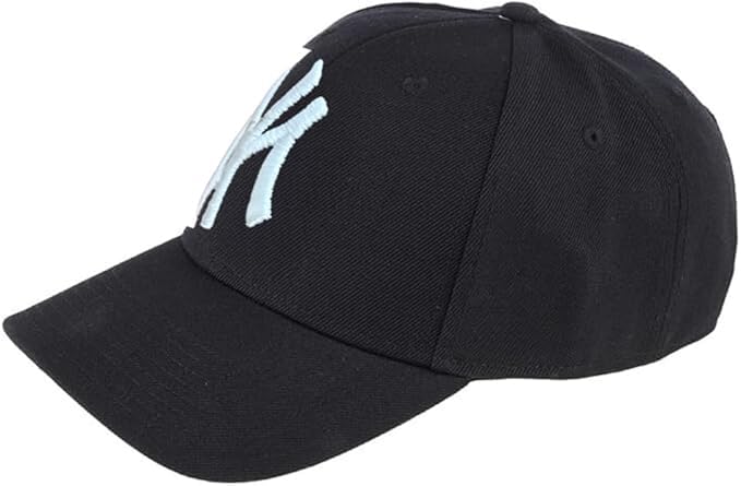 Image of Men Women Fashion Baseball Cap, 100% Cotton Twill, Black, Unisex-Adults