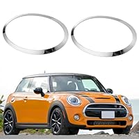GEARMONSTER 2 Stück Scheinwerfer-Zierring, 1 Paar Auto Ersatz kompatibel mit BMW Mini Cooper F55 F56 F57 2014–2021, 51137300631, 51137300632, 51712355791, 51712355798, Silber