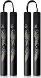 EDHA 2 Stück Moosgummi Trainingsstäbe Kampfsport Sticks Geeignet für Anfänger 10 x 1,3 Zoll(Schwarz