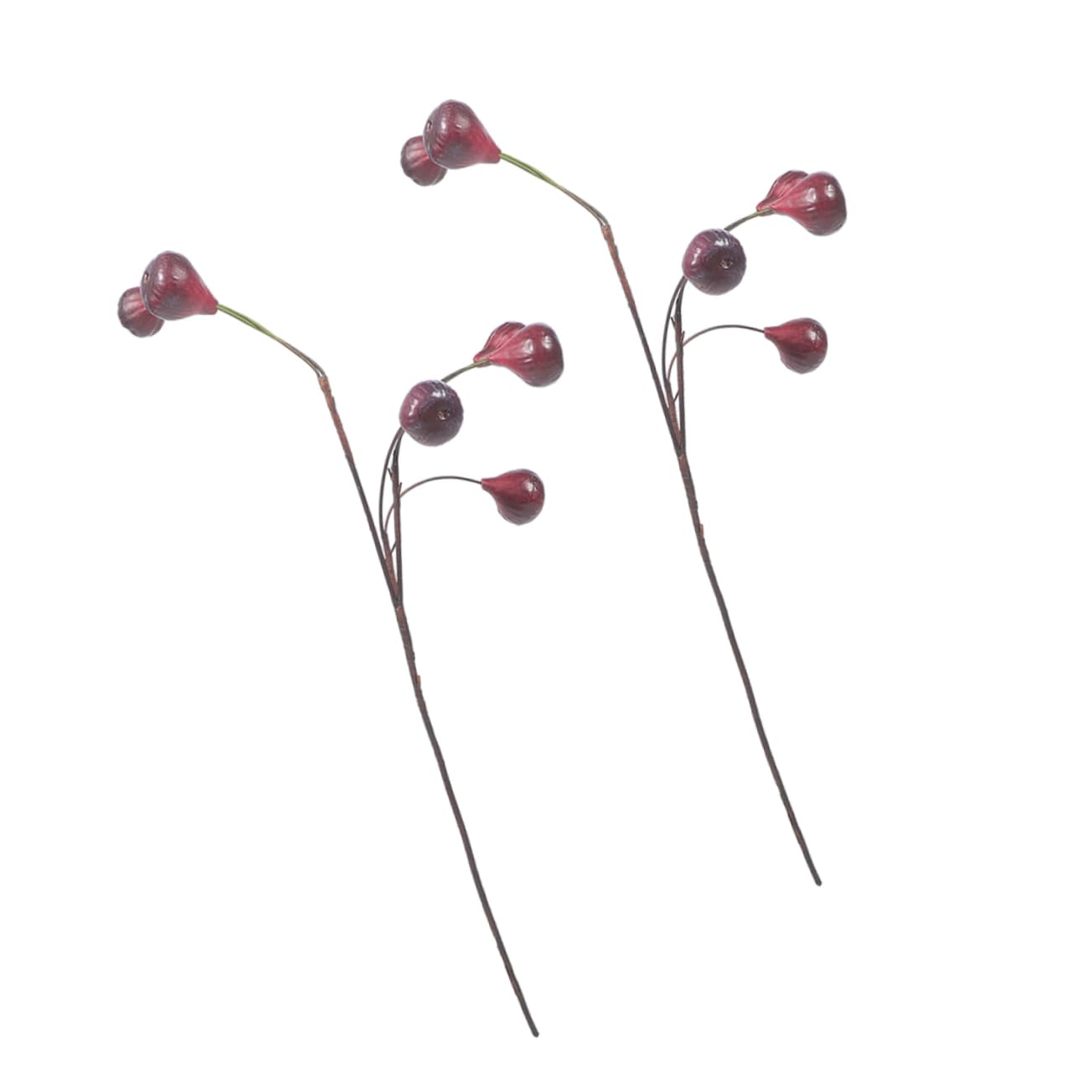 VOSAREA 2pcs Artificial Fig Berries Faux Branches House Decorations for Home Red Fruit Tree Lights Wedding Party Decoration Decorative Artificial Fruit Artificial Red Berry Faux Fruit Foam