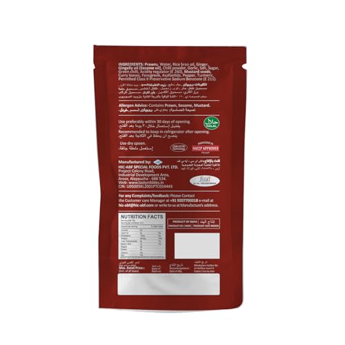 Image of TASTY NIBBLES Prawn Pickle 500g | Chemeen Achar | Non-Veg Pickle | Jheenga Achar | Eral Pickle |Kerala Style [Pack of 1]