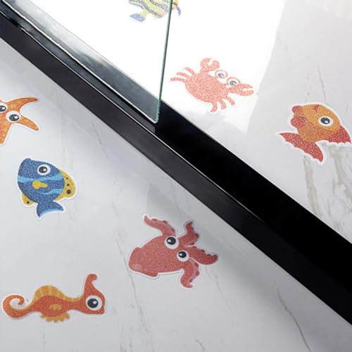 9 Stück Badewannensticker,Antirutsch Pads Dusche,Antirutsch Badewanne Kinder,Dusche Antirutsch Aufkleber,Antirutsch Pads Badewanne,Antirutsch Aufkleber Dusche,Badewannen Rutschschutz (Meerestier)