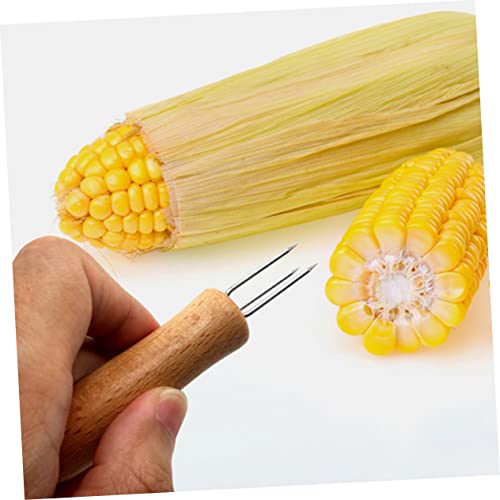 Angoily 4 Peças Garfo De Aço Inoxidável Kabob De Metal Garfos Suporte De Milho Doce Suporte De Garfo