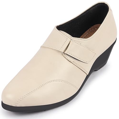 Image of FAUSTO Women's Outdoor Fashion Hook and Loop Platform Heel Wedges