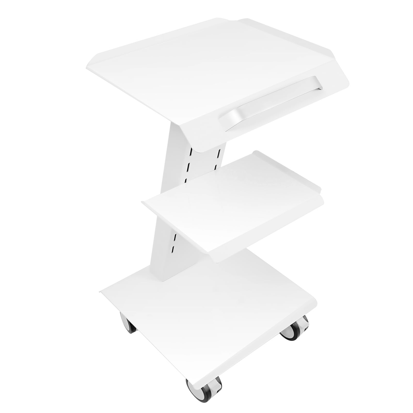 Carrello Medico a 3 Piani – Dental Trolley Con Ruote Bloccabili Con Presa Di Corrente, Comodo e Veloce Carrello Per Dispositivi, Tavolino Da Appoggio Per Dentisti, Ospedali e Saloni Di Bellezza
