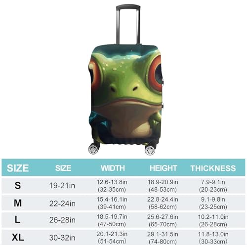 Cartoon Frog Luggage Cover, Washable Elastic Suitcase Cover Protector Fit 18-32 Inch Luggage2