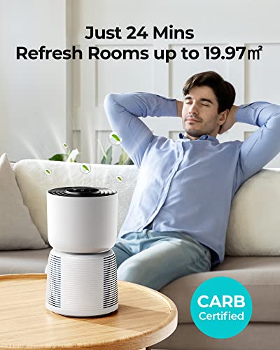 Homvana Air Purifier for Home Bedroom, H13 True HEPA 6-Stage Filtration, Light Adaptive Auto Mode Air cleaner, 22dB Sleep Mode, for Pets, Allergies, Smoke, Dust, Mold, Pollen, Ozone Free - Image 3