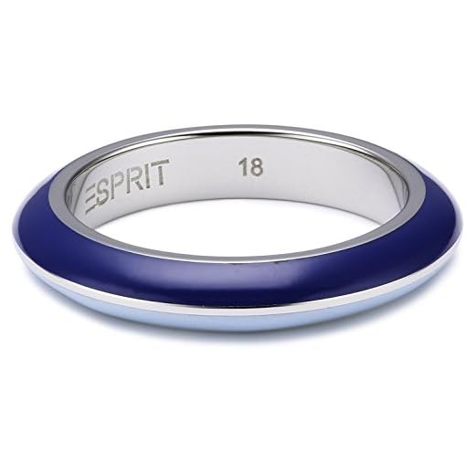 Esprit - ESRG11564D170 - Marin 68 Mix Blue Fine - Bague Femme - Acier inoxydable - T 53