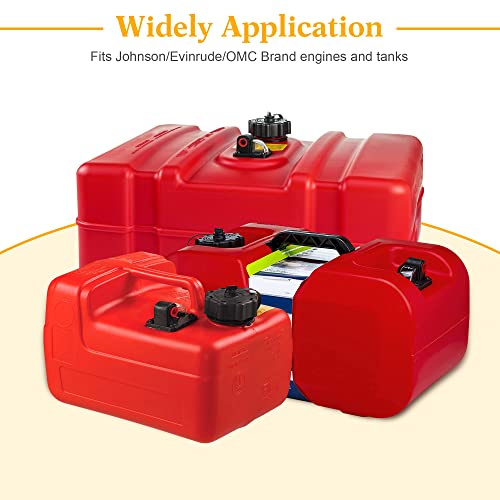 Dreyoo 2 Pack Boat Gas Tank Quick-Connect Fitting 1/4 Inch Npt Male Thread Boat Gas Tank Fittings, Boat Fuel Tank Quick Connect Fitting Compatible With Attwood 8806/Johnson/Mariner/Evinrude/Yamaha/Omc #TOP4