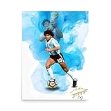 Diego Maradona Soccer Poster - Boys Room Decor - Unframed 16x24