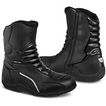 WORKLAND Motorcycle Boots for Men - 80006 Leather Boots with Protections - Rubber Sole Slip Resistant and Reflective Motorcycle Riding Boots
