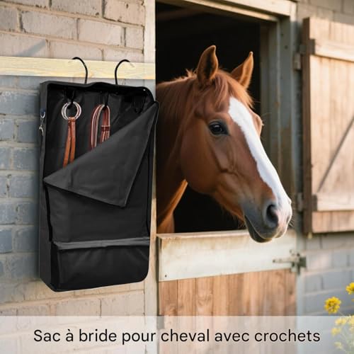 Sac de bride pour chevaux à grande capacité avec support 3 branches