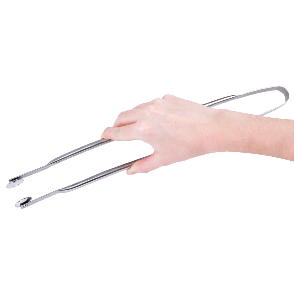 Pince barbecue inox à roulette Durandal Selection, Argenté, Acier Inoxydable