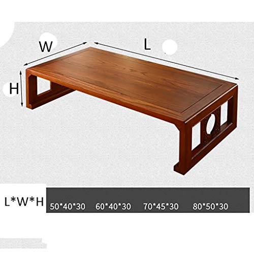 Table basse japonaise en bois de table kang robuste pour optimiser les petits espaces