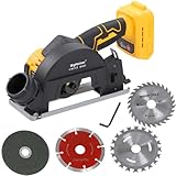 4-Inch Cordless Mini Circular Saw - Cut Off Tool with Brushless Motor, 3 Speeds, Compatible with Dewalt 20V Battery (Not Included) for Wood & Metal