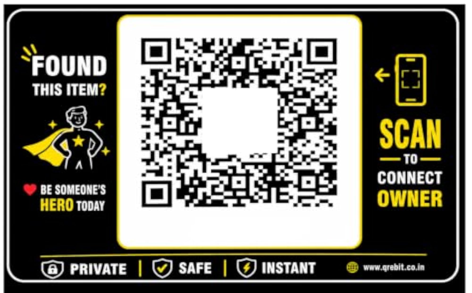 Lost and Found Smart Tag for Bags, Keys, Pets