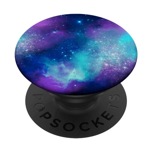 Space Nebula Galaxy Blue Purple PopSockets PopGrip: Swappable Grip for Phones & Tablets PopSockets Adhesive PopGrip