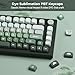 XVX Matcha Wagashi PBT Keycaps-MOA Keycap, Custom Keyboard Keycaps 60 65 75 100 Percent, 5 Side Dye Sublimation Keycap, 132 Keys Key caps Set for Cherry Gateron MX Switches Keyboards, Gradient Green