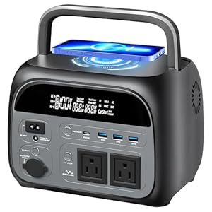 Portable Power Station 600W,345.6Wh Solar Generator with LiFePO4 Battery Power Supply, 110V Pure Sine Wave AC Outlet Backup Lithium Battery for Outdoors Camping Travel Hunting and Emergency