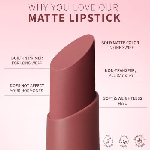 Image of TEEN TEEN Color Life Nontransfer Crayon Lipstick | Matte Finish with Built-in Primer | Waterproof & Long Lasting Lip Color | Smudge-Proof, Fade-Resistant Formula | Bollywood-Nude, 2gm