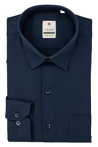 7-DAYS Men's Premium Formal Shirts – Regular Fit, Full Sleeve, 10...