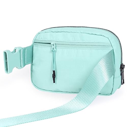 Image of ODODOS Unisex Mini Belt Bag with Adjustable Strap Small Fanny Pack for Workout Running Traveling Hiking, Icing Blue