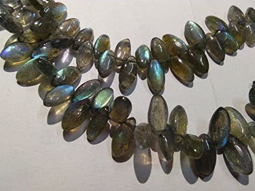 Labradorite perles marquises 7-13mm, pierre naturelle en vrac pour création bijoux DIY