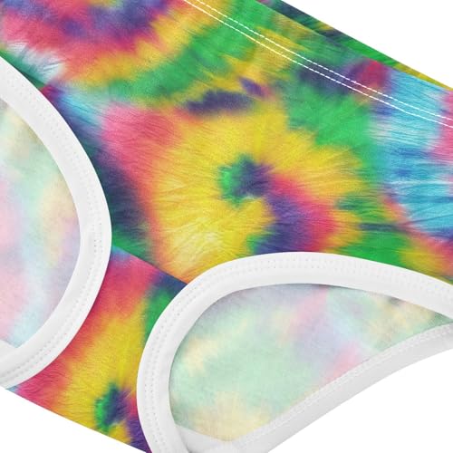 Joisal Art Tie Dye Vibrant Girl Panties Cute Girls Underwear Toddler Cotton Artistic Briefs Undies Kids 2t4