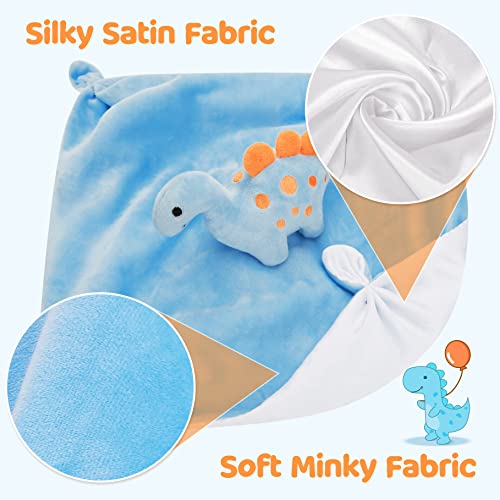 Pro Goleem Dinosaur Security Blanket Soft Loveys For Babies For Boys And Girls Newborn Lovie Infant Blankie Dinosaur Baby Stuff Baby Snuggle Toy Baby Gifts Blue 14 Inch #TOP4