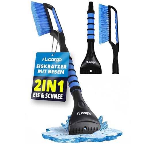 LICARGO Eiskratzer Auto mit Besen 67cm - Teilbares Stecksystem...