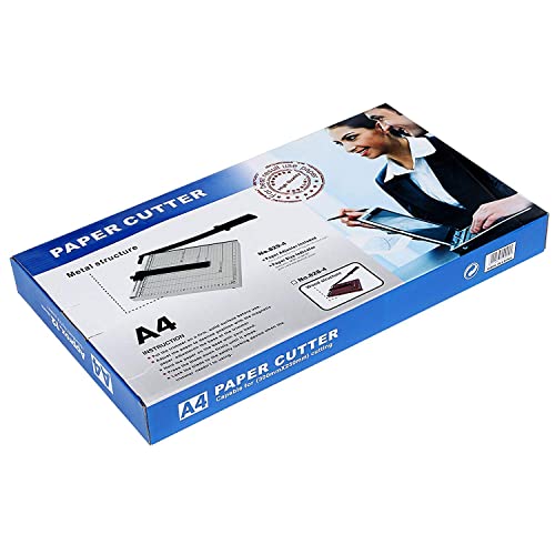 Image of 12 Inch A4 Steel Heavy Duty Professional Paper Cutter Guillotine Paper Trimmer Machine White (A4