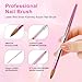 heemeei Acrylic Nail Brush Size 12, 100% Pure Kolinsky Nail Art Brush, Sturdy Handle Acrylic Powder Design Tools for Professional Manicure DIY Home Salon (Red and Silver)