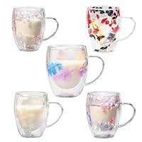 Set van 2 Glazen Koffiekopjes - Robuuste Dubbelwandige Mokken voor Café
