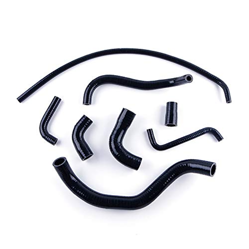 Kit de manguera de refrigerante de radiador de silicona para manguera de radiador Yamaha R1 YZF-R1 YZF-R1 YZFR1 YZFR1 (negro)