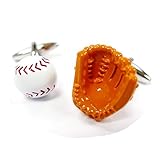  Tailor B Manschettenknöpfe, Baseball-Handschuh und Ball, 3D-Design, Braun 089013-3