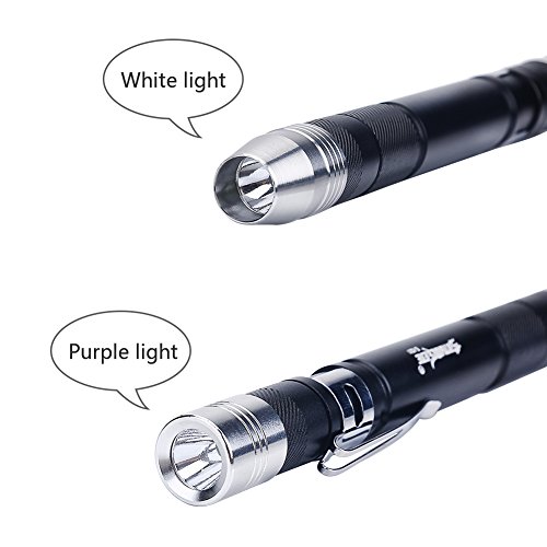 Mini Lanterna de LED com luz de caneta UV Lanterna de lanterna com lanterna de LED, Lanterna de bols