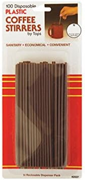 Tops Coffee Stirrers Disposable, Travel Plastic Card Of 100