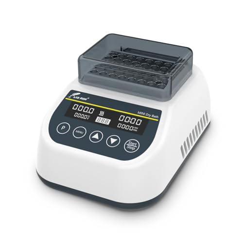 LAB FISH - LAB FISH Mini Heating Digital Dry Bath Incubator Laboratory Thermostatic Heater,Programmable Timer | Dry Block Incubator with 0.2ml*40 Centrifuge Tubes Block