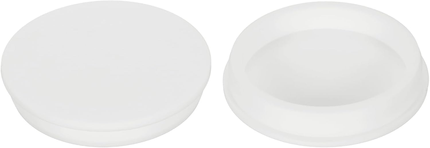 uxcell 2Pcs Silicone Hole Plug, Waterproof Round Rubber Stoppers T-Shaped Sealing Plugs Pipe End Caps Fit 85mm/3.35" Hole for Coating Plating, White
