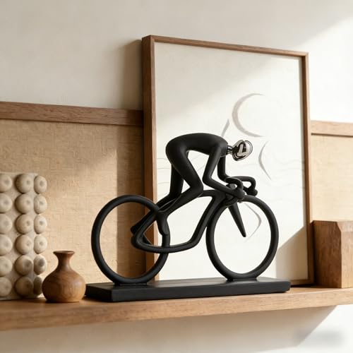 Statue de bureau, accessoires décoratifs salon et étagère rustique