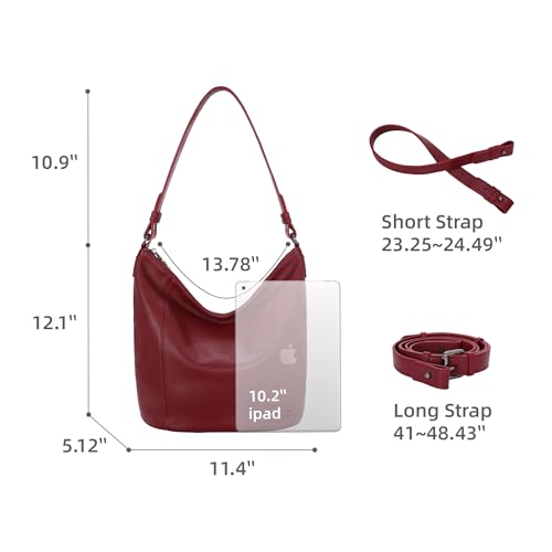 Iswee Hobo Bags for Women Shoulder Handbags Leather Tote Bag and Purses Cross Body Pocketbooks Everyday Work Bag2