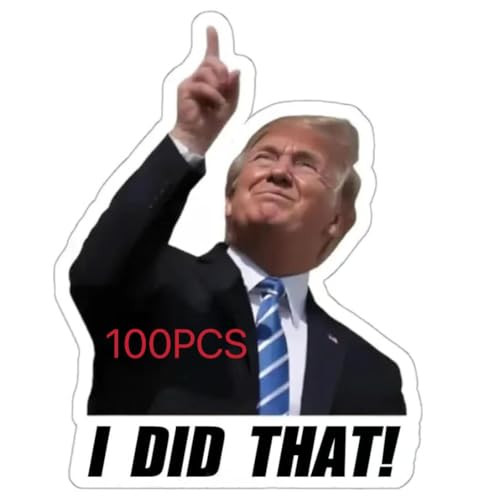 100PCS Trump I Did that Stickers, 2 Inch Waterproof Vinyl Decals Funny Bumper Sticker Die Cut, Anti Trump Political Meme Decal for Gas Pump, Car, Laptop, Water Bottle – Anti Biden Garage Toolbox