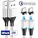 Produktbild RAVIAD Magnetisches USB C Kabel, [2Stück, 2m] Nylon Magnet Ladekabel USB Typ C Schnellladekabel für Samsung Galaxy S10/S9/S8+/A40/A50/M20, Huawei P30/P20/Mate 20, Xiaomi, Honor, Google, LG