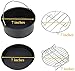 Deep Fryers Universal Air Fryer Accessories Including Cake Barrel,Baking Dish Pan,Grill,Pot Pad, Pot Rack with Silicone Mat by Bellagione (7 inch 8 PCS)