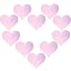 5 Pairs Heart Pink Laser