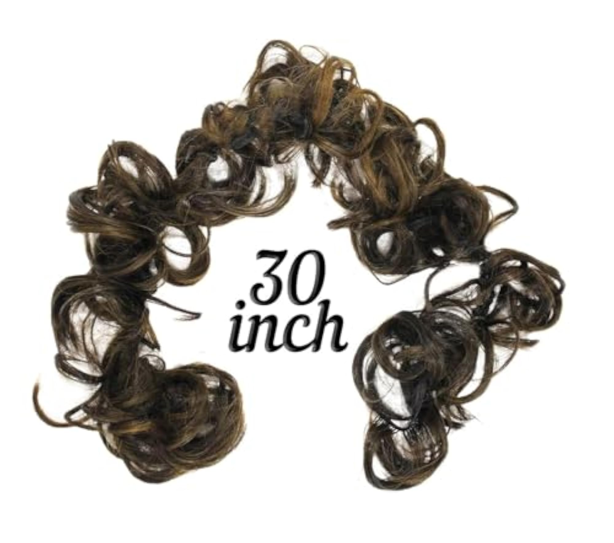 Curly Messy Hair Rope Frill Extension, Blonde with Black